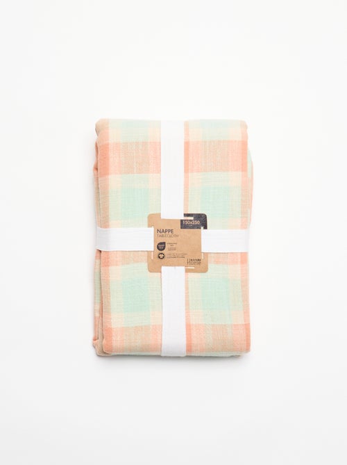 Toalha de mesa estampada aos quadrados - Kiabi