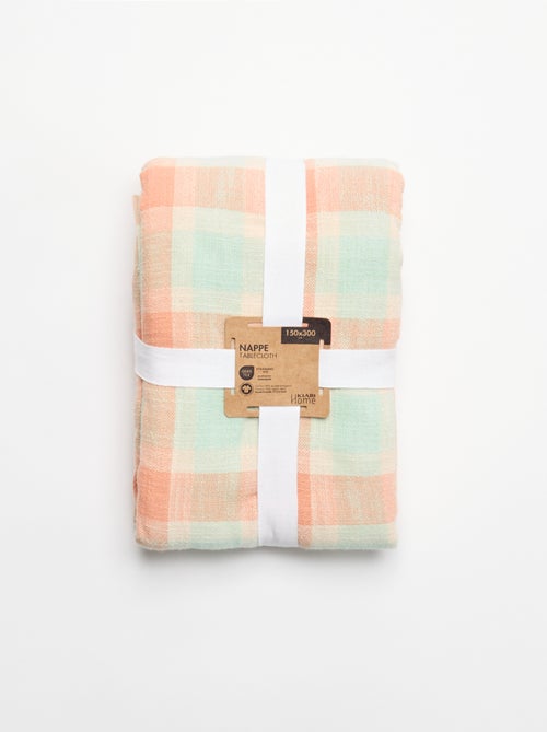 Toalha de mesa estampada aos quadrados - Kiabi