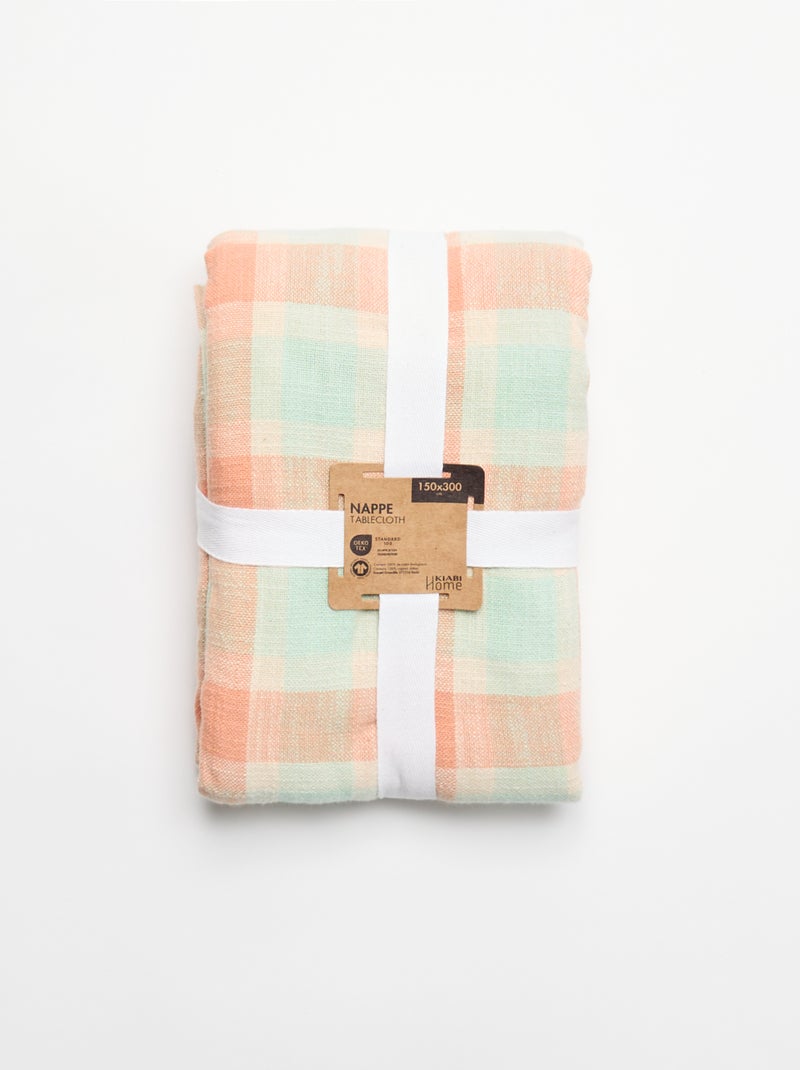 Toalha de mesa estampada aos quadrados Verde - Kiabi