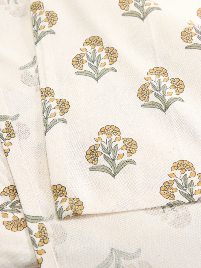 Toalha de mesa estampada com flores Verde - Kiabi