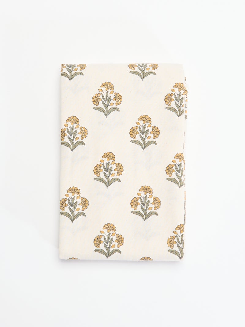 Toalha de mesa estampada com flores Verde - Kiabi