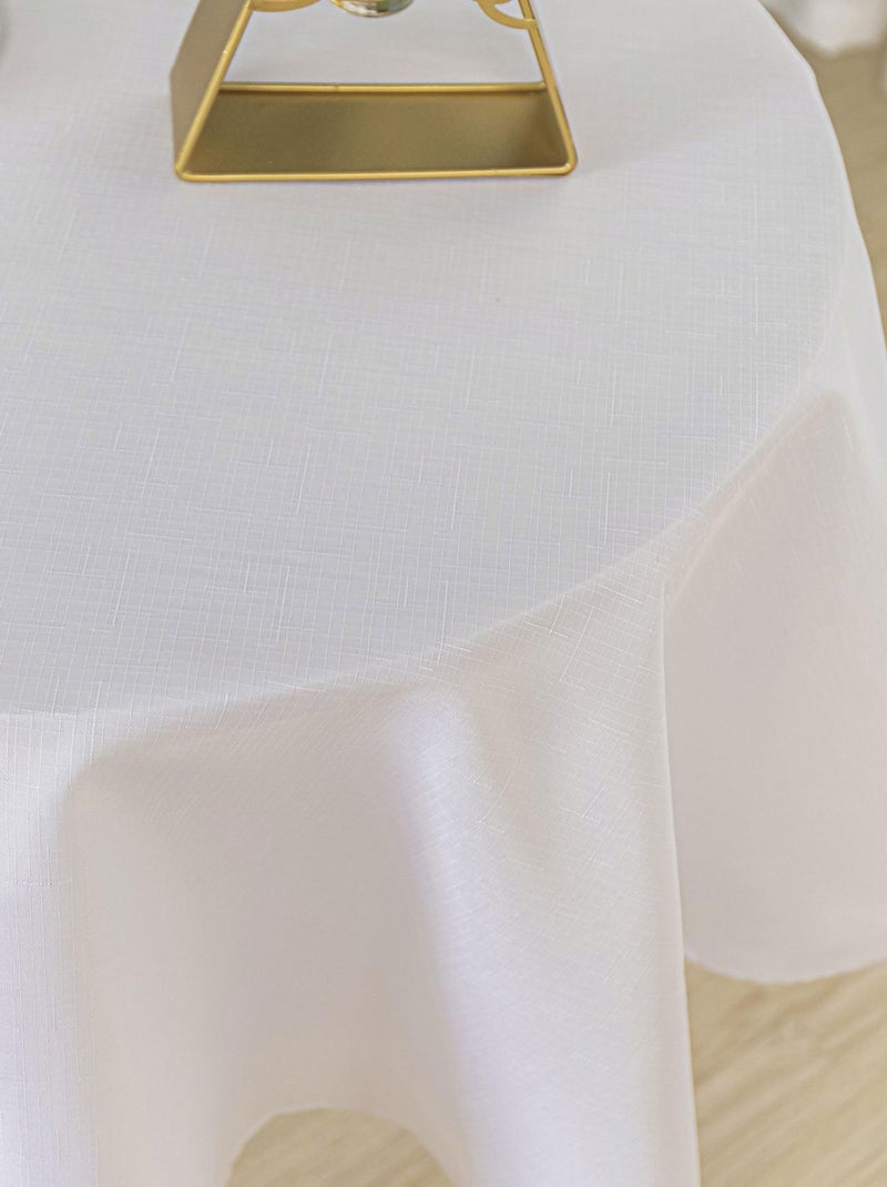 Toalha de mesa redonda resistente a vincos e a nódoas Branco - Kiabi