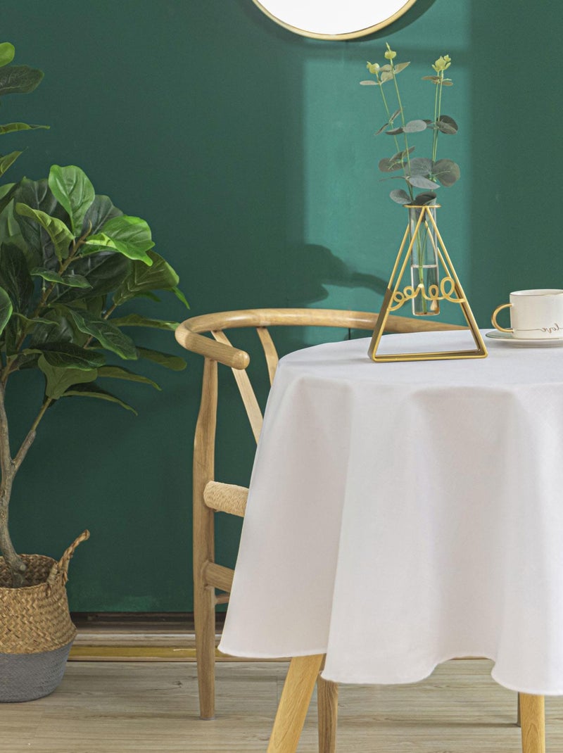Toalha de mesa redonda resistente a vincos e a nódoas Branco - Kiabi