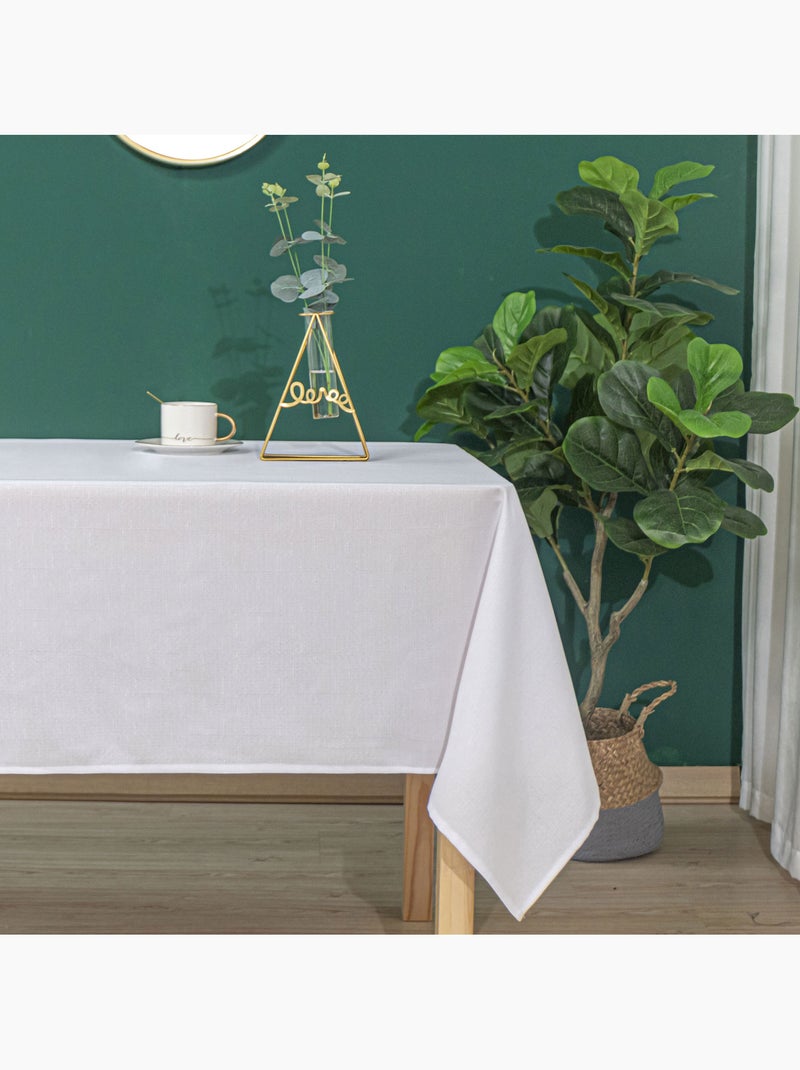 Toalha de mesa resistente a vincos e a nódoas com efeito mosqueado Branco - Kiabi