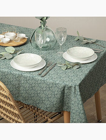 Toalha de mesa resistente às manchas com estampados vegetais