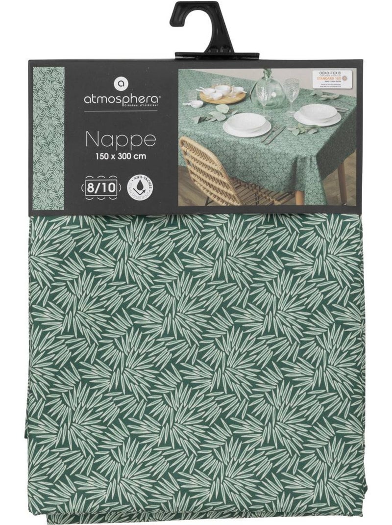 Toalha de mesa resistente às manchas com estampados vegetais Verde - Kiabi
