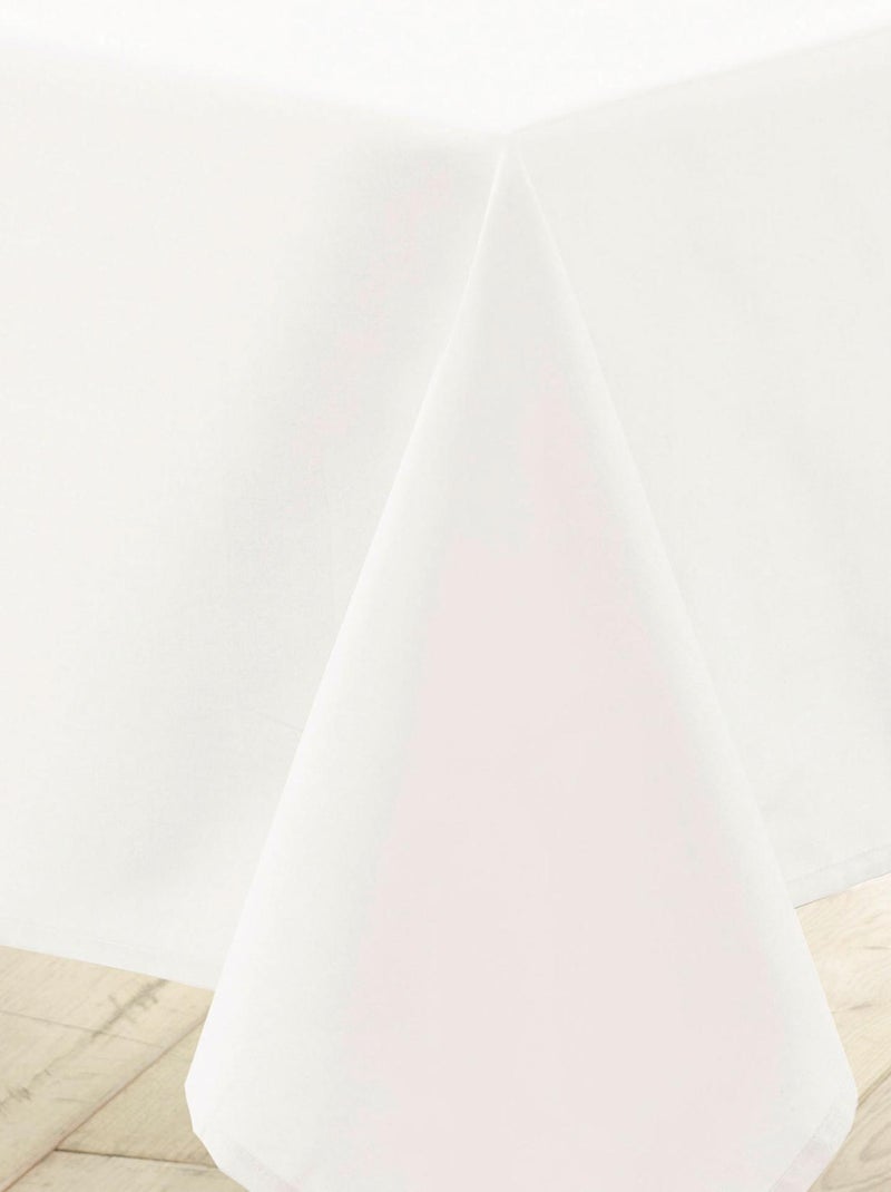 Toalha de mesa retangular lisa essentiel Branco - Kiabi