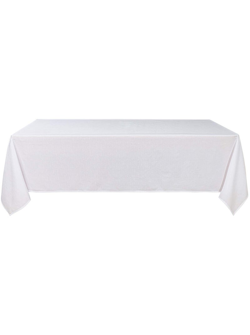 Toalha de mesa retangular, revestida e resistente a manchas Branco - Kiabi