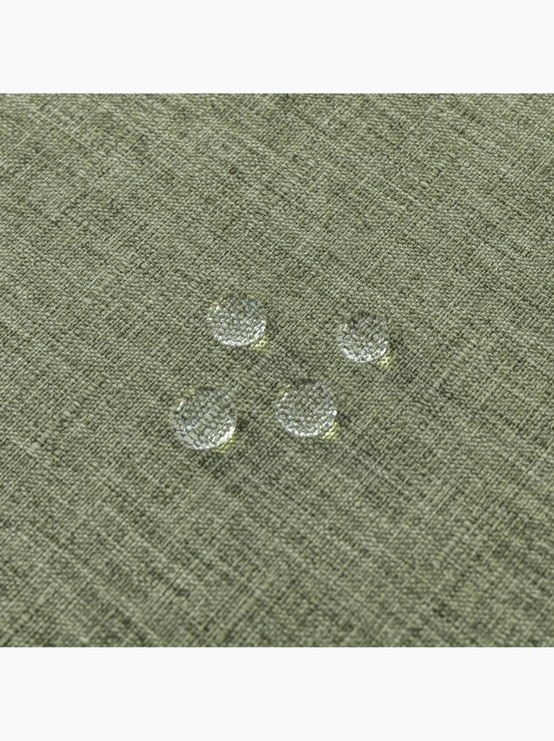 Toalha de mesa retangular, revestida e resistente a manchas Verde oliva - Kiabi