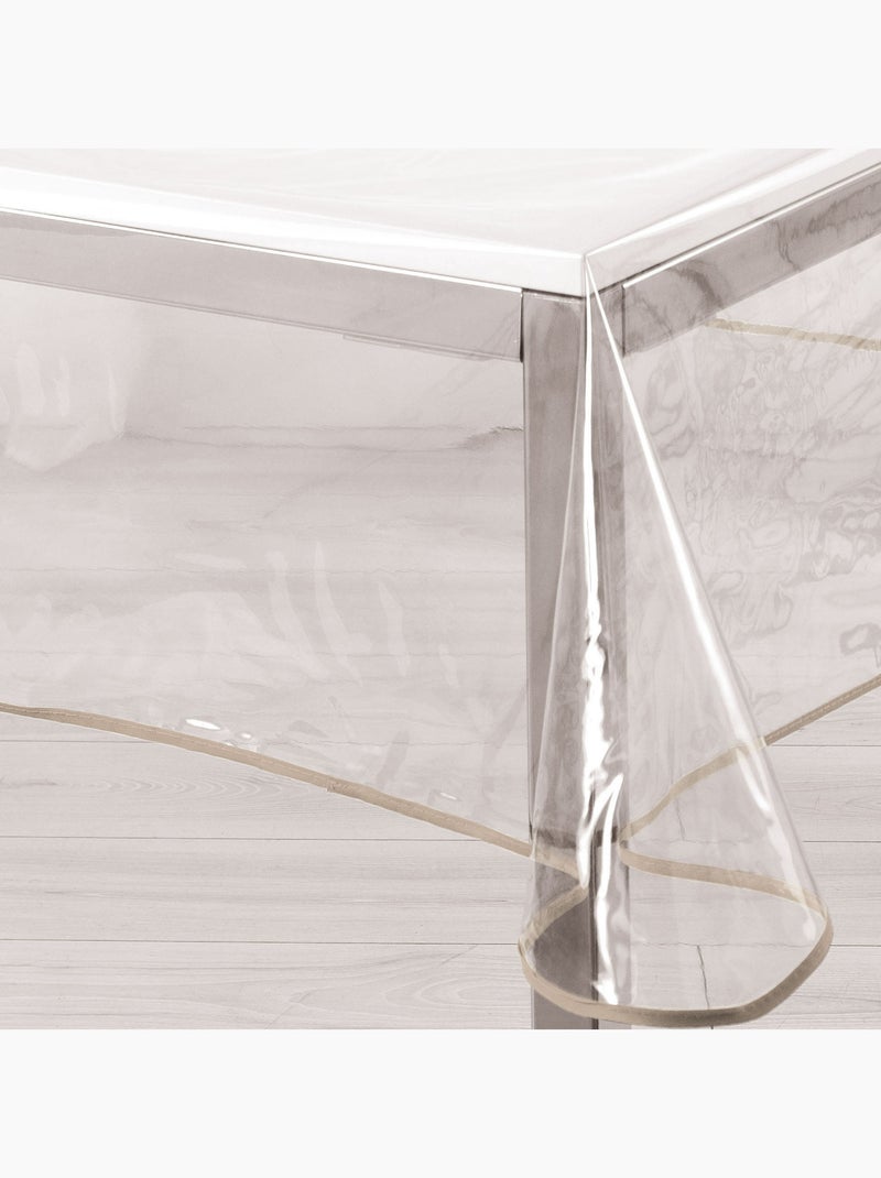Toalha de mesa retangular transparente com bainha colorida Toupe - Kiabi