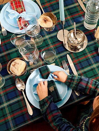 Toalha de mesa tartan 'Kiabi & Catherine Painvin' em algodão 150x250 cm