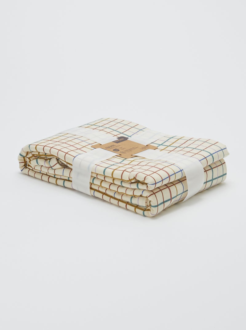 Toalha de mesa xadrez 150 x 270 - Kiabi Home BEGE - Kiabi