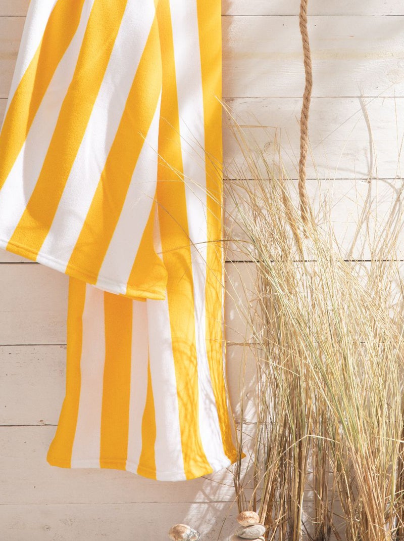 Toalha de praia às riscas AMARELO - Kiabi