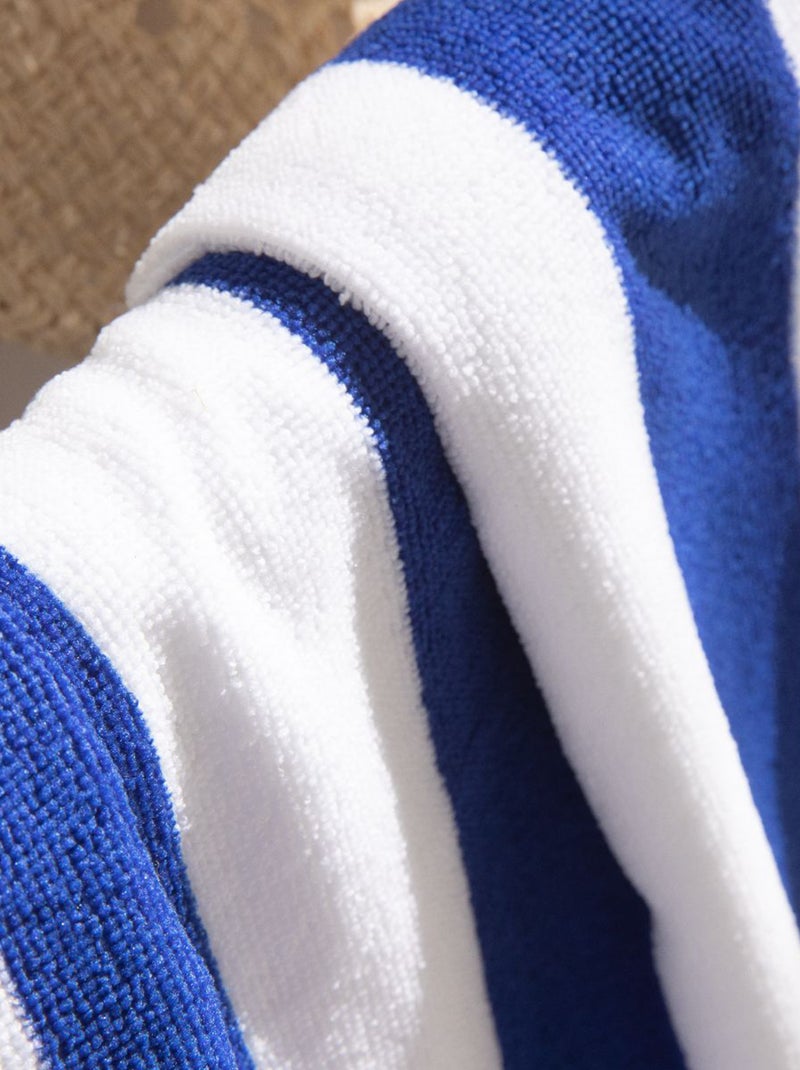 Toalha de praia às riscas Azul - Kiabi