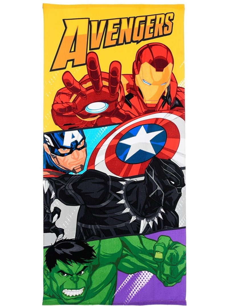Toalha de praia avengers menino | licença oficial Amarelo - Kiabi