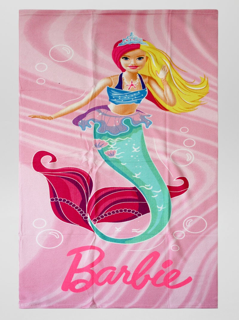 Toalha de praia 'Barbie' Rosa/Azul - Kiabi