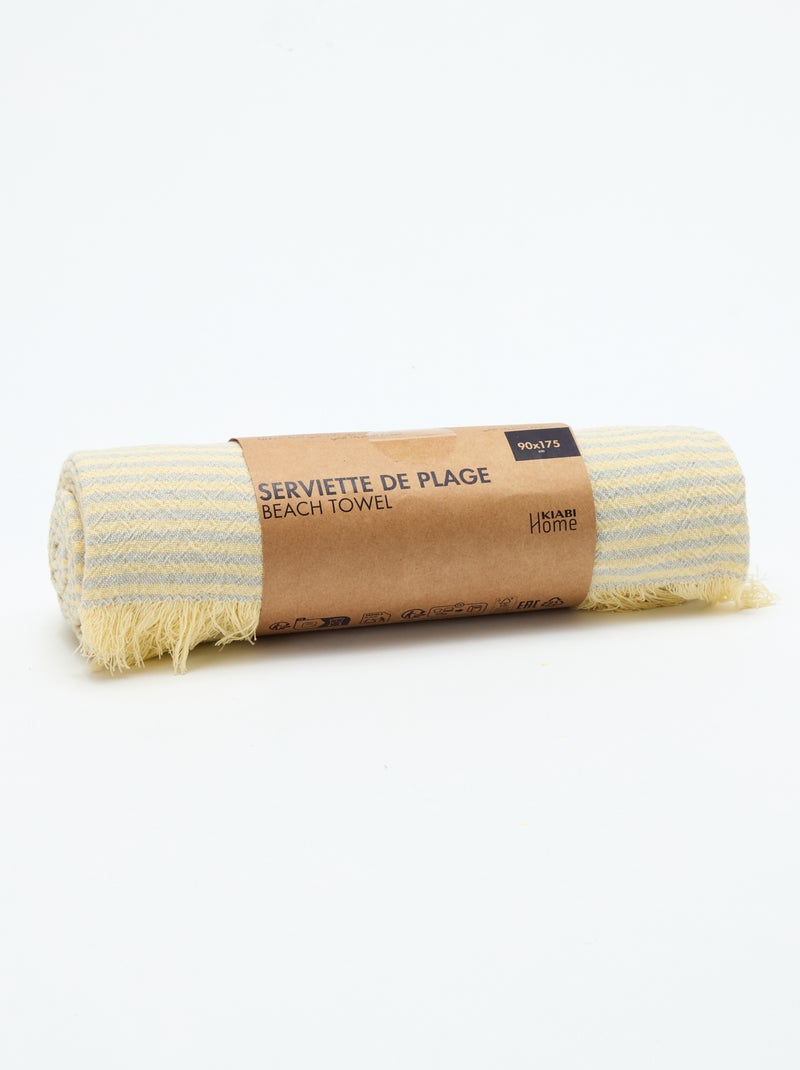Toalha de Praia Fouta Amarelo - Kiabi