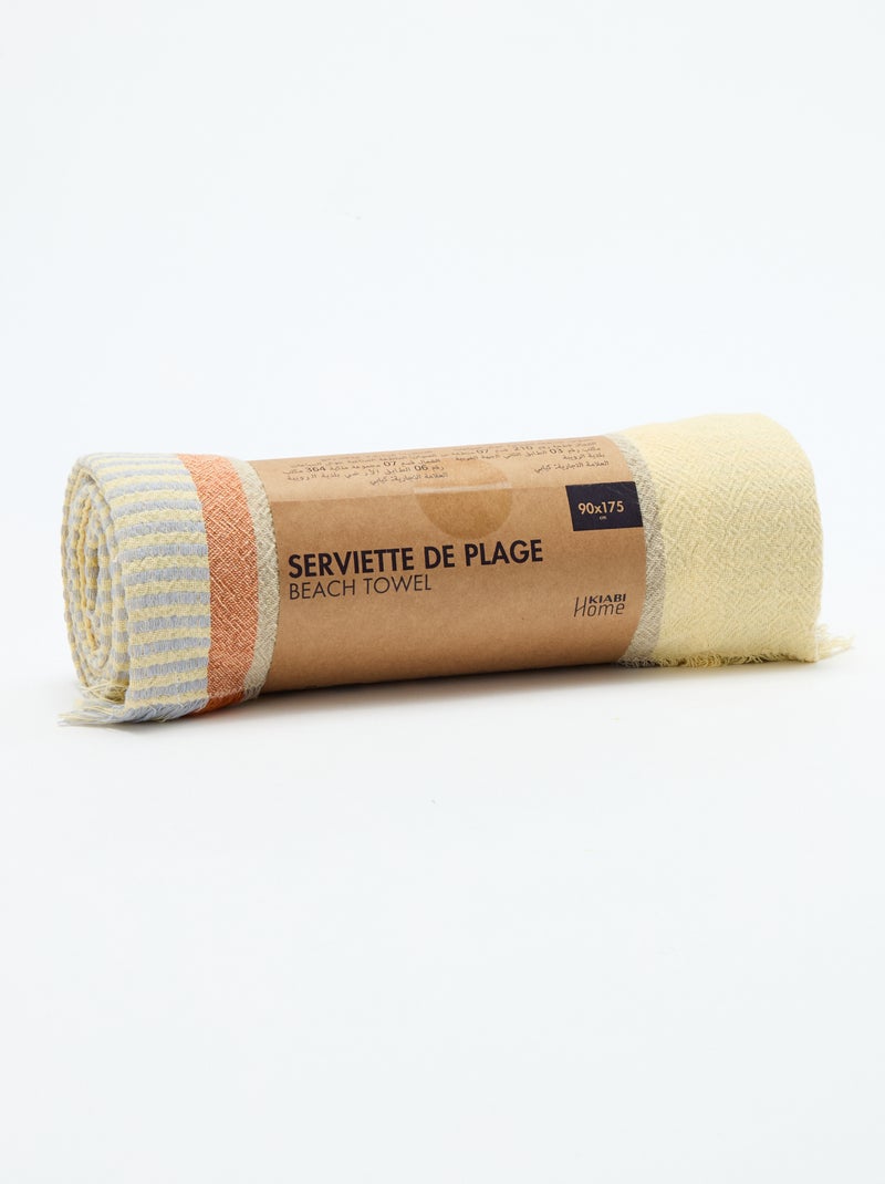Toalha de Praia Fouta Bege - Kiabi