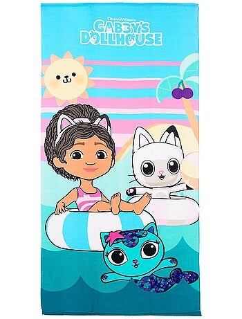 Toalha de praia gabby's dollhouse menina | licença oficial