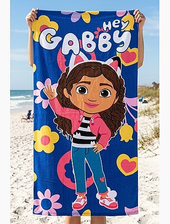 Toalha de praia gabby's dollhouse menina | licença oficial