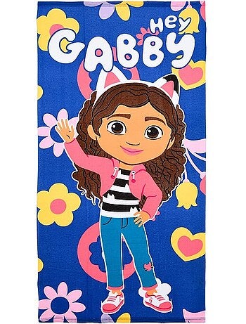 Toalha de praia gabby's dollhouse menina | licença oficial