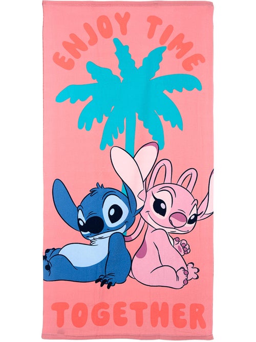 Toalha de praia lilo & stitch rosa menina | licença oficial - Kiabi Toalha de praia lilo & stitch rosa menina | licença oficial - Kiabi