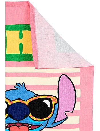 Toalha de praia lilo & stitch rosa menina | licença oficial