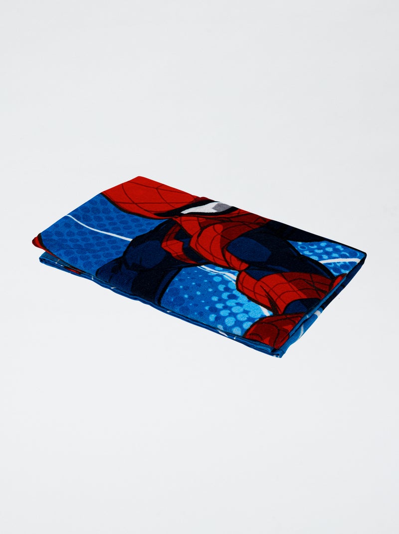 Toalha de praia 'Marvel' 'Spiderman' em algodão 70x140 cm Azul - Kiabi