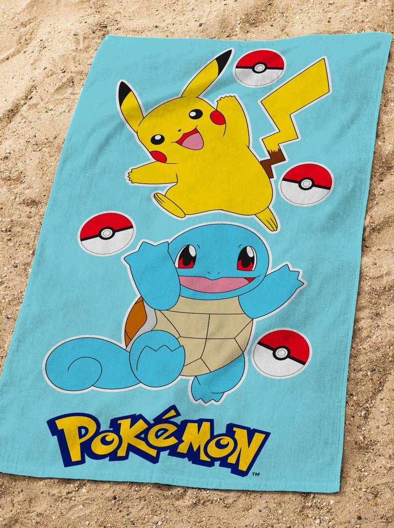 Toalha de praia 'Pokémon' Azul - Kiabi