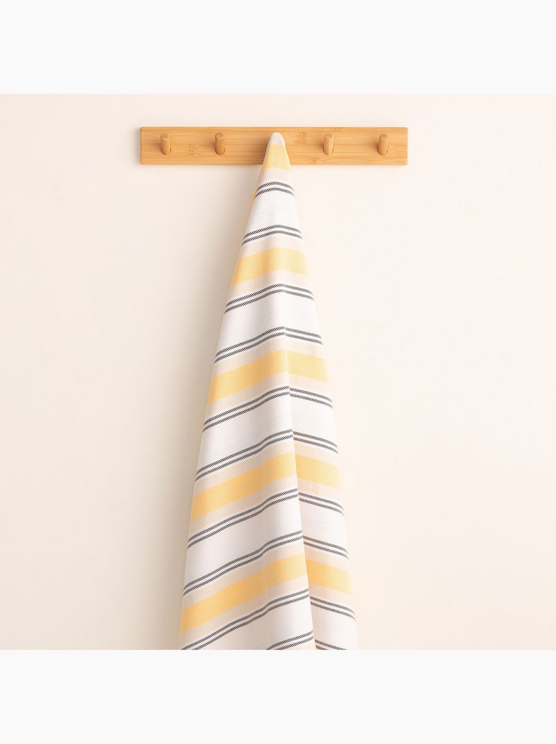 Toalha pareo de praia Fouta, tecido em relevo - Gamusi. Amarelo - Kiabi