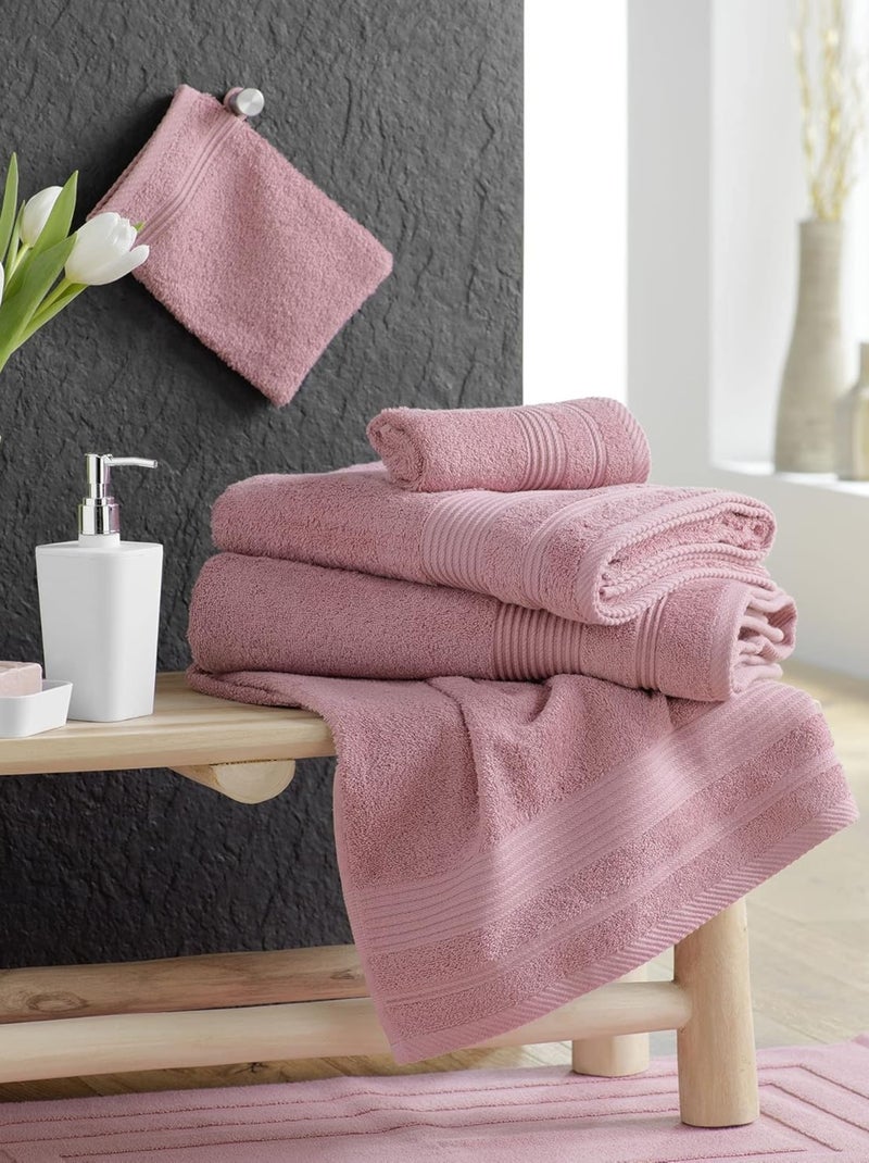 Toalhas de banho algodão promo linge Rosa - Kiabi