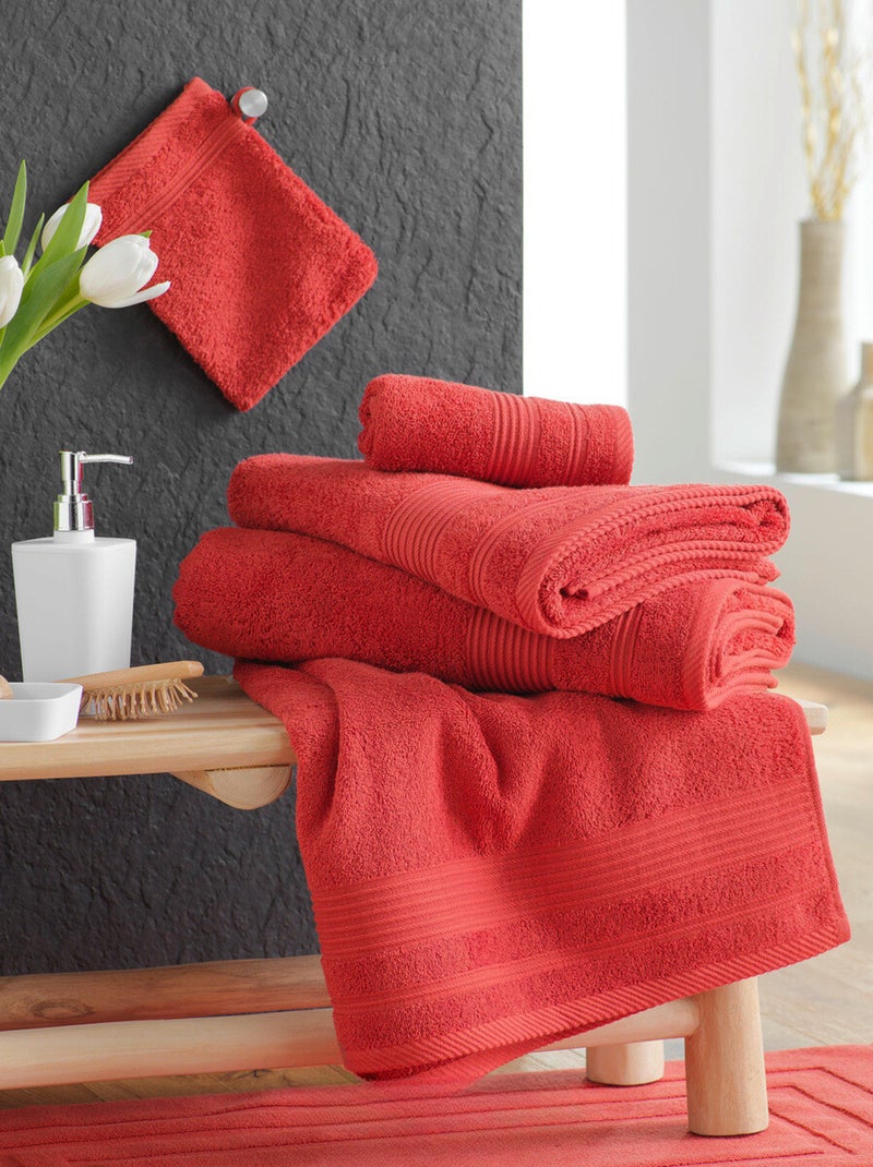 Toalhas de banho algodão promo linge Terracota - Kiabi