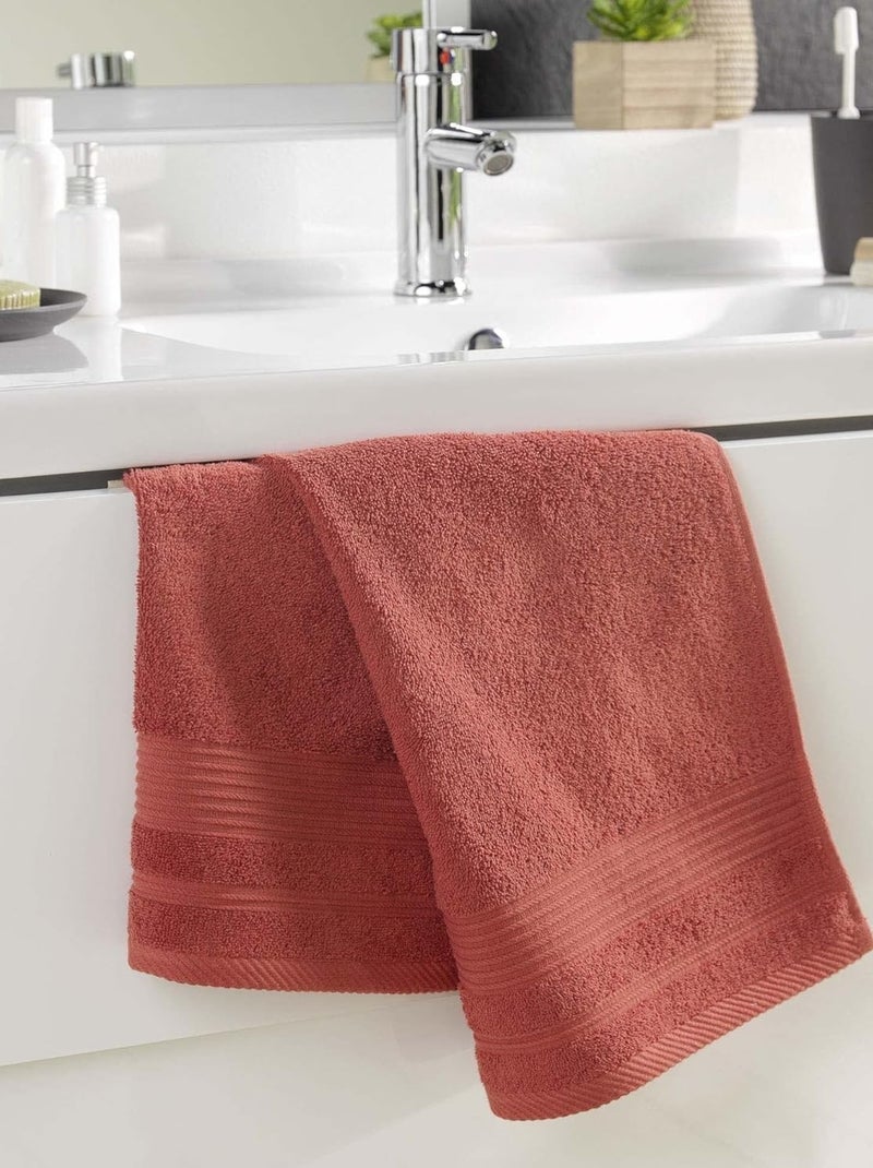 Toalhas de banho algodão promo linge Terracota - Kiabi