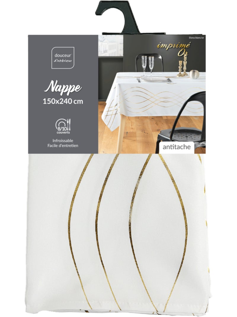 Toalhas de mesa poliéster elona promo linge Branco - Kiabi