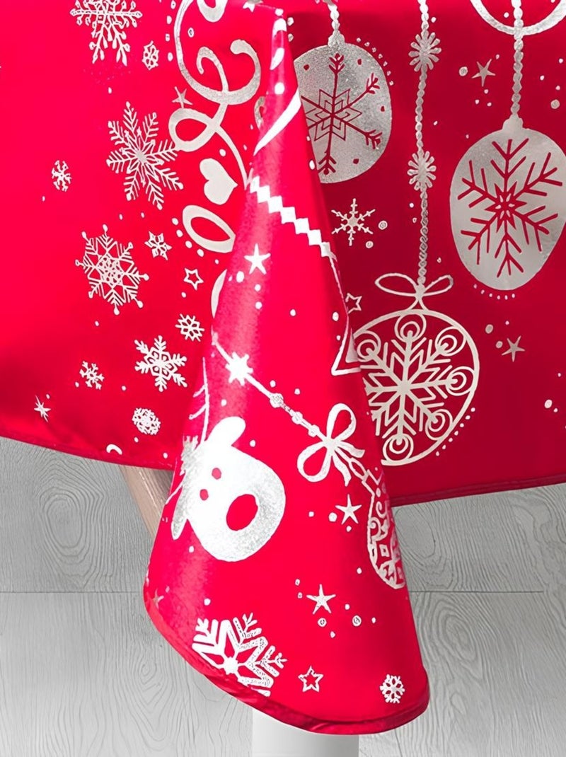 Toalhas de mesa poliéster festas de natal promo linge Vermelho - Kiabi