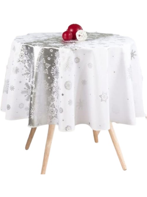 Toalhas de mesa poliéster neve de natal promo linge - Kiabi