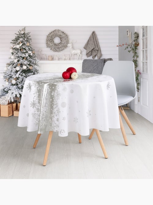 Toalhas de mesa poliéster neve de natal promo linge - Kiabi
