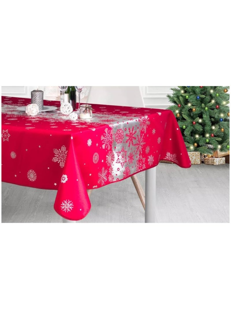 Toalhas de mesa poliéster neve de natal promo linge Branco - Kiabi
