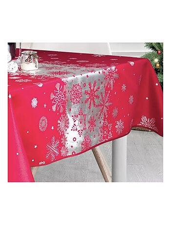 Toalhas de mesa poliéster neve de natal promo linge