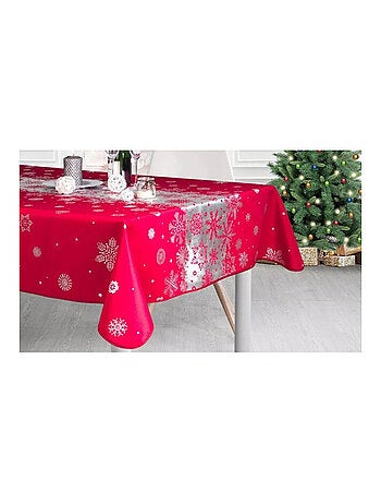Toalhas de mesa poliéster neve de natal promo linge