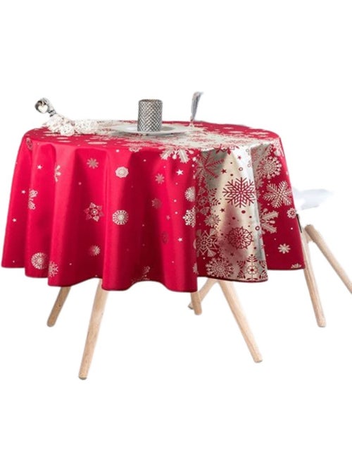 Toalhas de mesa poliéster neve de natal promo linge - Kiabi