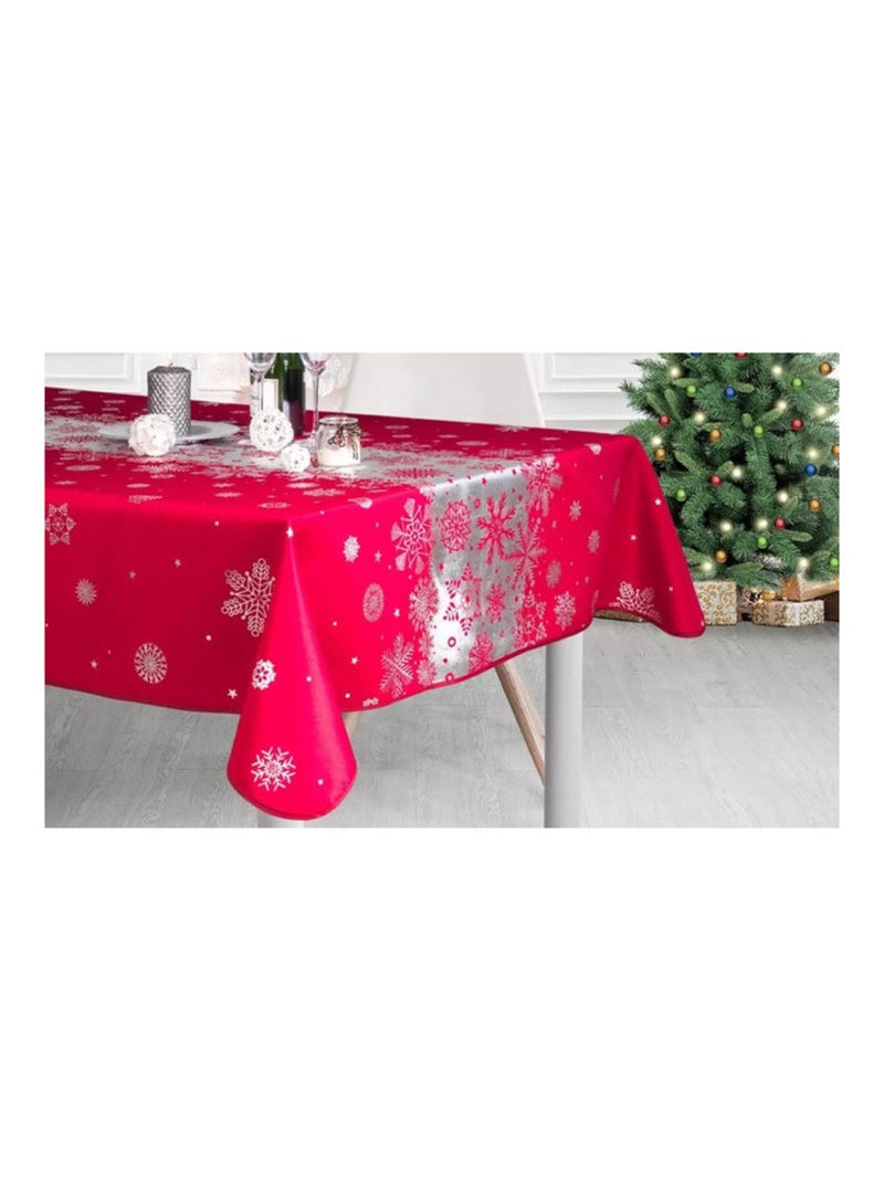 Toalhas de mesa poliéster neve de natal promo linge Vermelho - Kiabi