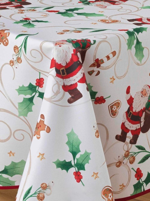 Toalhas de mesa poliéster père noël blanc promo linge - Kiabi Toalhas de mesa poliéster père noël blanc promo linge - Kiabi