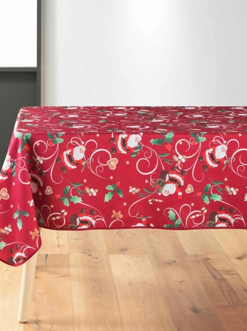 Toalhas de mesa poliéster père noël rouge motif houx promo linge - Kiabi Toalhas de mesa poliéster père noël rouge motif houx promo linge - Kiabi