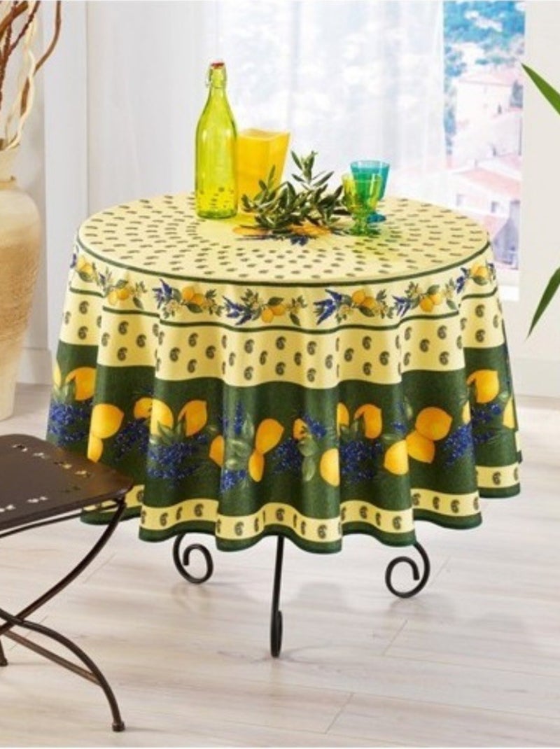 Toalhas de mesa poliéster provençale citron promo linge Verde - Kiabi