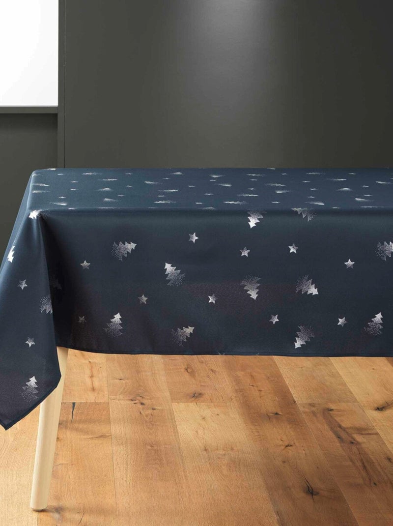 Toalhas de mesa poliéster sapin argent promo linge Azul - Kiabi