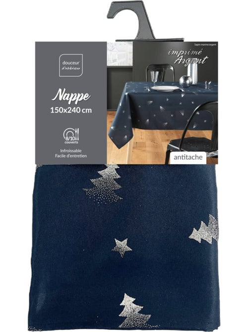 Toalhas de mesa poliéster sapin argent promo linge - Kiabi