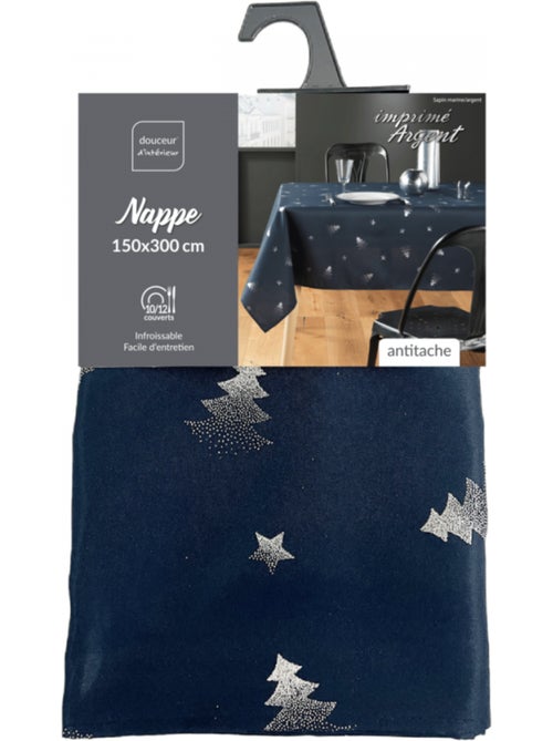 Toalhas de mesa poliéster sapin argent promo linge - Kiabi