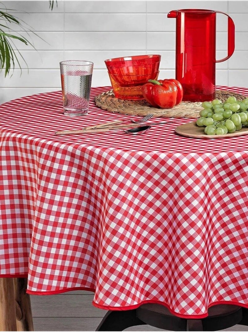 Toalhas de mesa poliéster vichy douceur d'intérieur Branco Vermelho - Kiabi