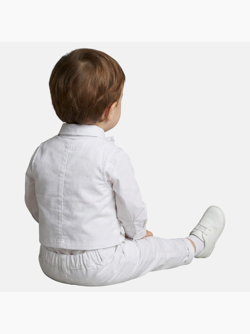 Tom Kids - Conjunto calça bebê batizado Branco - Kiabi